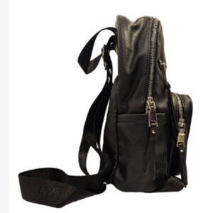 Madden NYC Women's Mini Convertible Backpack Black Work School Supply Pack Books